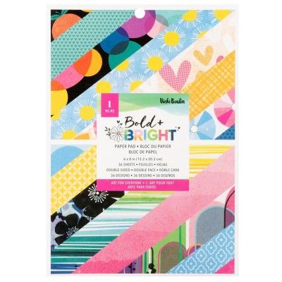 Vicki Boutin - Ensemble de papier 6" x 8" collection «Bold + Bright» 36 pages